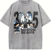 New York 205 City Dreams Vintage Washed T-Shirt in Gray
