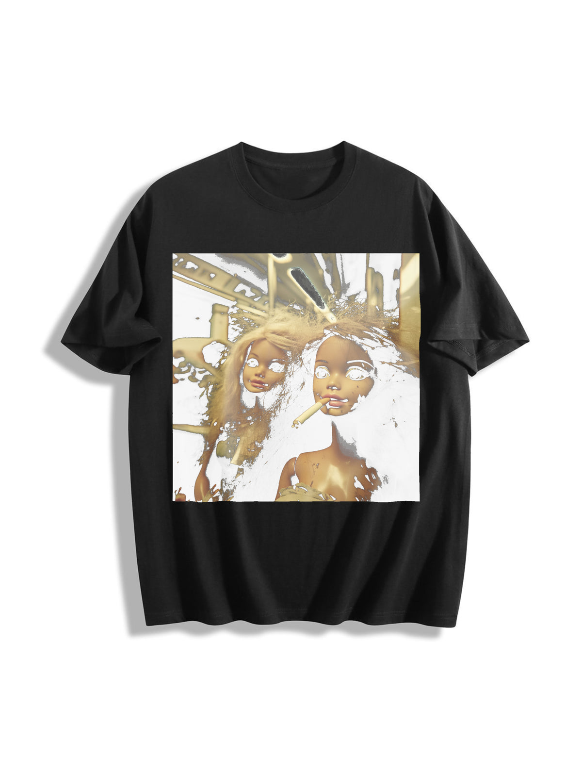 Glam Dolls Cotton T-Shirt in Black