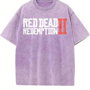 Red Dead Redemption 2 Vintage Washed T-Shirt in Purple