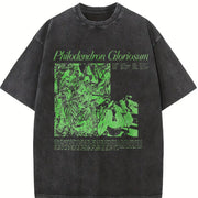 Philodendron Gloriosum Vintage Washed T-Shirt in Black