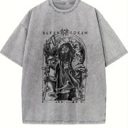 Sleep Token Vessel Heavy Metal vintage washed oversized T-shirt in Gray