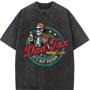 Dad Tax Making Sure It's Not Poison Vintage Washed T-Shirt in Black