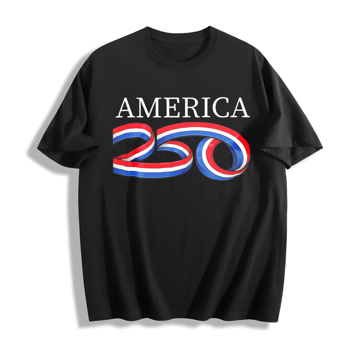 America 250 Independence Day Cotton T-Shirt in Black