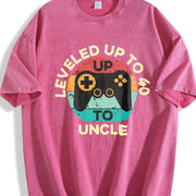 Uncle Leveled Up to 40 Vintage Washed T-Shirt in Red