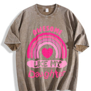 Awesome Like My Daughter Vintage Washed T-Shirt in Brown