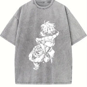 Rudo Gachiakuta – Anime Heavy for Fans 2025 vintage washed oversized T-shirt in Gray