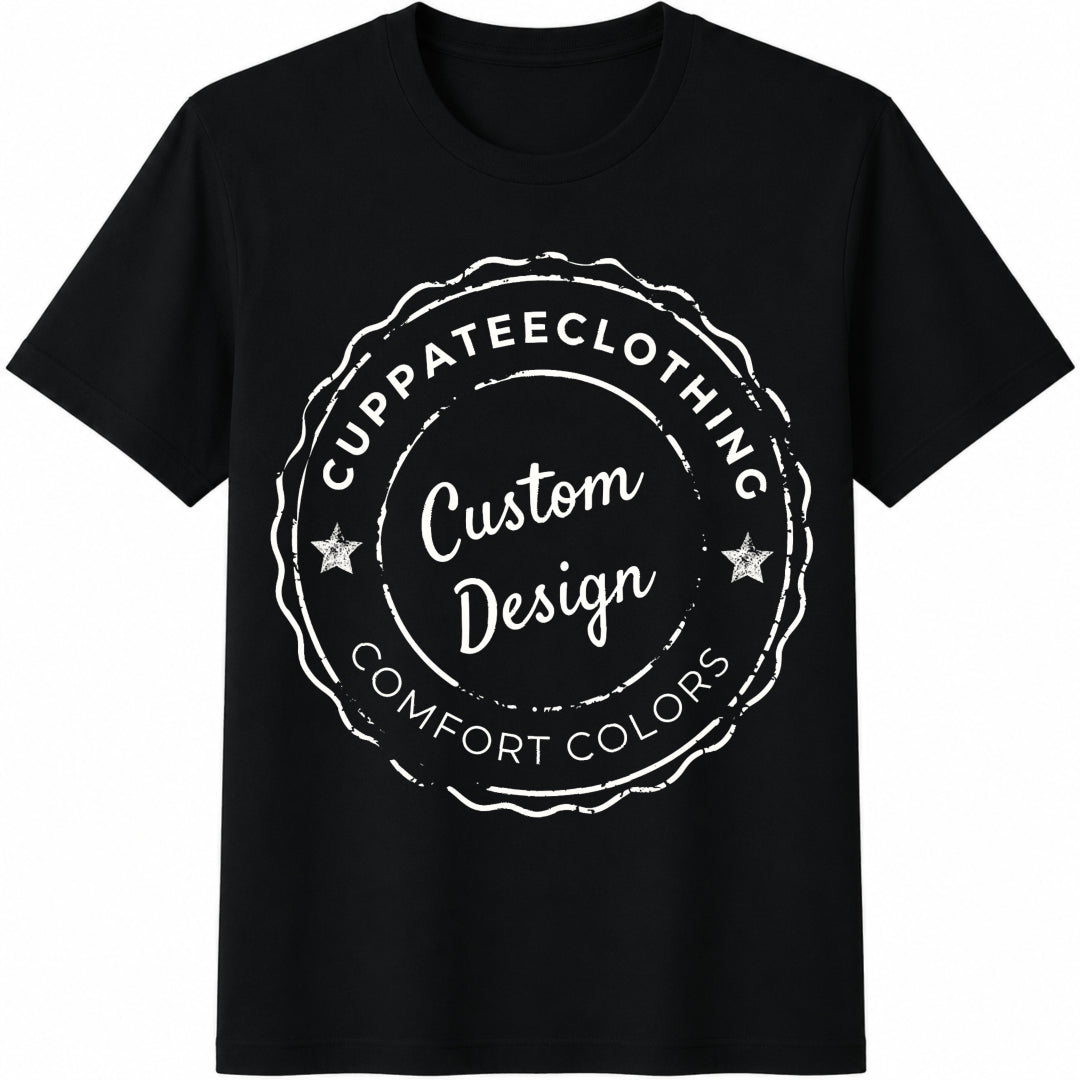 Custom Personalized Cotton T-Shirt in Black