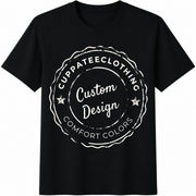 Custom Personalized Cotton T-Shirt in Black