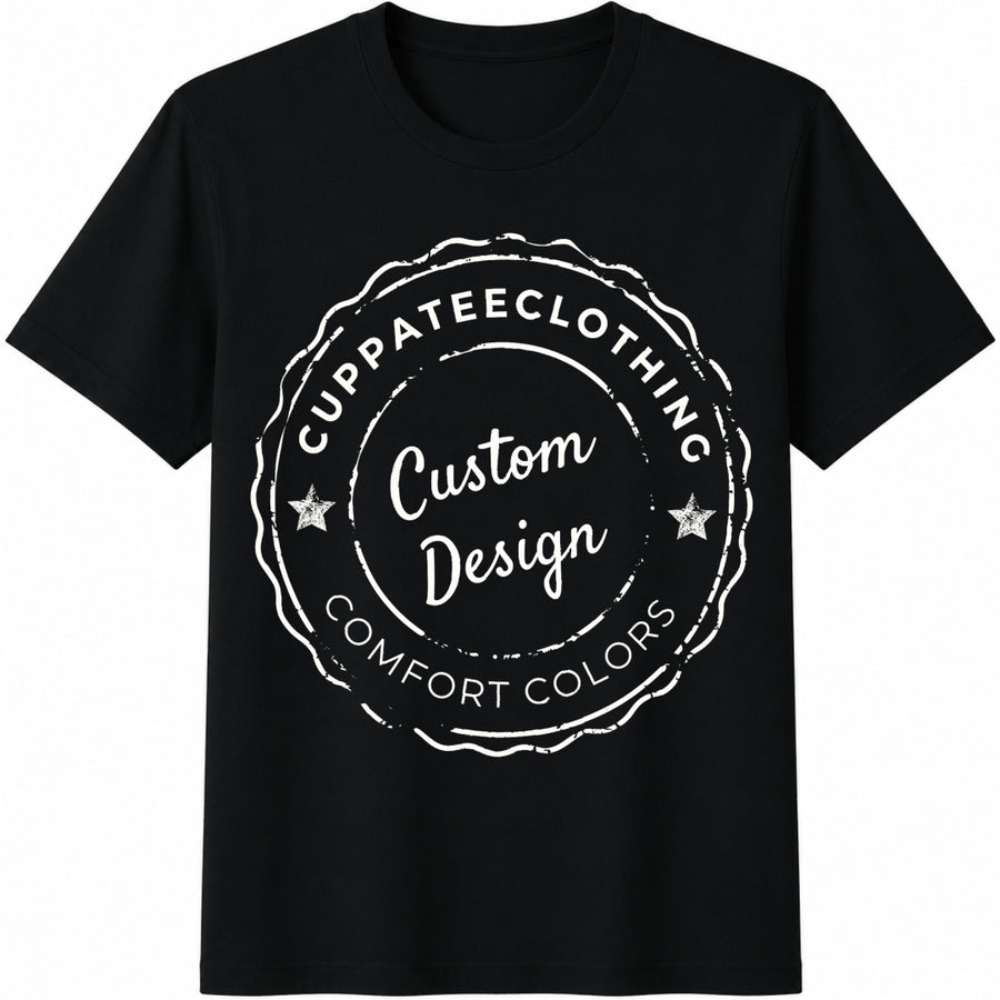 Custom Personalized Cotton T-Shirt in Black