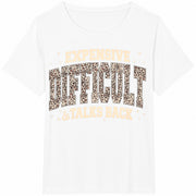 Expensive Difficult & Talks Back Leopard Cotton T-Shirt in White