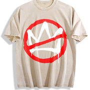 No Kings in America Protest Vintage Washed T-Shirt in Beige