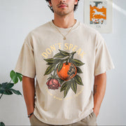 Don't Speak 90s Rock Vintage Washed T-Shirt in Beige