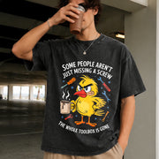 Some People Aren't Just Missing a Screw Vintage Washed T-Shirt in Black