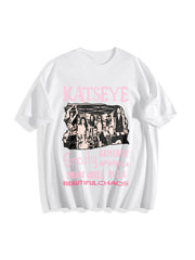 Katseye Beautiful Chaos Tracklist Cotton T-Shirt in White