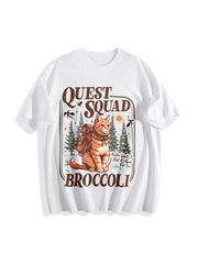 Onyx Storm Quest Squad Broccoli Cotton T-Shirt in White