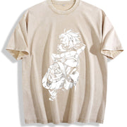 Rudo Gachiakuta – Anime Heavy for Fans 2025 vintage washed oversized T-shirt in Beige