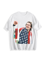 Jack Hughes USA Hockey Cotton T-Shirt in White