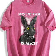 Who the F*ck Is Alice? Vintage Washed T-Shirt in Red