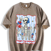 Dispatcher 4th of July Vintage Washed T-Shirt in Brown