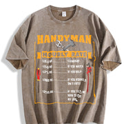 Handyman Hourly Rate vintage washed oversized T-shirt in Brown