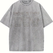 Sourdough Starter Baking Vintage Washed T-Shirt in Gray