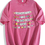 Teacher Friendship Bracelet Teacher Appreciation Vintage Washed T-Shirt in Red