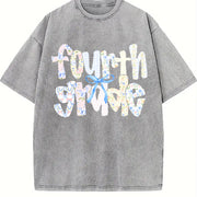 Fourth Grade Teacher Vintage Washed T-Shirt in Gray