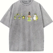 New Orleans Princess Vintage Washed T-Shirt in Gray