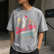 Dad Tax Fathers Day Vintage Washed T-Shirt in Gray