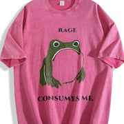Rage Consumes Me Frog Vintage Washed T-Shirt in Red