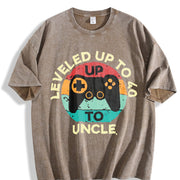 Uncle Leveled Up to 40 Vintage Washed T-Shirt in Brown