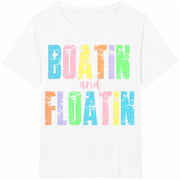 Boatin and Floatin Cotton T-Shirt in White