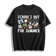 Schools Out Cotton T-Shirt in Black