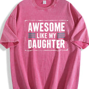 Awesome Like My Daughter Vintage Washed T-Shirt in Red