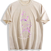 Shinobu x Demon Slayer Anime – Collector Drop vintage washed oversized T-shirt in Beige
