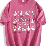 It’s OK to Be Different Kids Vintage Washed T-Shirt in Red