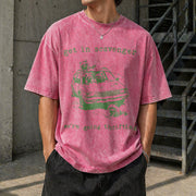 Get in Scavenger Thrifting Vintage Washed T-Shirt in Red