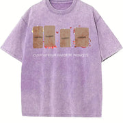 Custom Princess Girly Girls Trip Love Vintage Washed T-Shirt in Purple