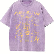 Gilmore-inspired Coffee Vintage Washed T-Shirt in Purple