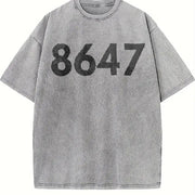 8647 Anti-trump Bella Canvas V-neck Vintage Washed T-Shirt in Gray