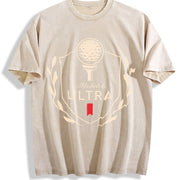 Michelob Ultra Golf Ball Wash Distressed Vintage Washed T-Shirt in Beige