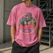 Dad Tax Fathers Day Vintage Washed T-Shirt in Red