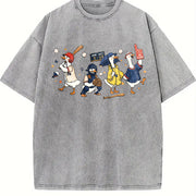 Hit the Dang Ball Goose Baseball Vintage Washed T-Shirt in Gray
