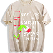 I Swear I Tried Vintage Washed T-Shirt in Beige