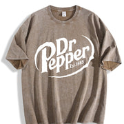 Dr Pepper Dr Pepper Lover Vintage Washed T-Shirt in Brown