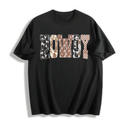 Howdy Western Halloween Ghost Sublimation for Cowboy Cotton T-Shirt in Black