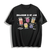Inclusion Is My Jam Cotton T-Shirt in Black