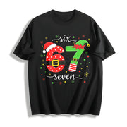 Six Seven Cotton T-Shirt in Black