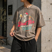 Dad Tax Fathers Day Vintage Washed T-Shirt in Brown