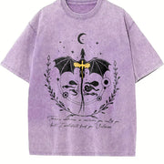 Basgiath War College Vintage Washed T-Shirt in Purple